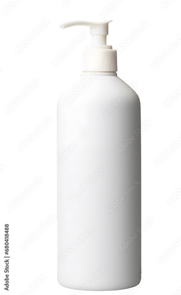 white bottle with white head pumpt on white background white bottle with white head pumpt on white background