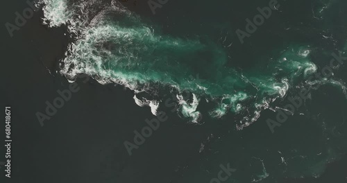 Wallpaper Mural Danger and beauty in speeding water current, Saltstraumen strait. Aerial Torontodigital.ca