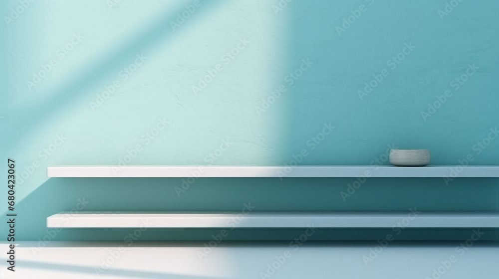 Blue Background Minimalist Design for Product Showcase Blue Background Minimalist Design for Product Showcase