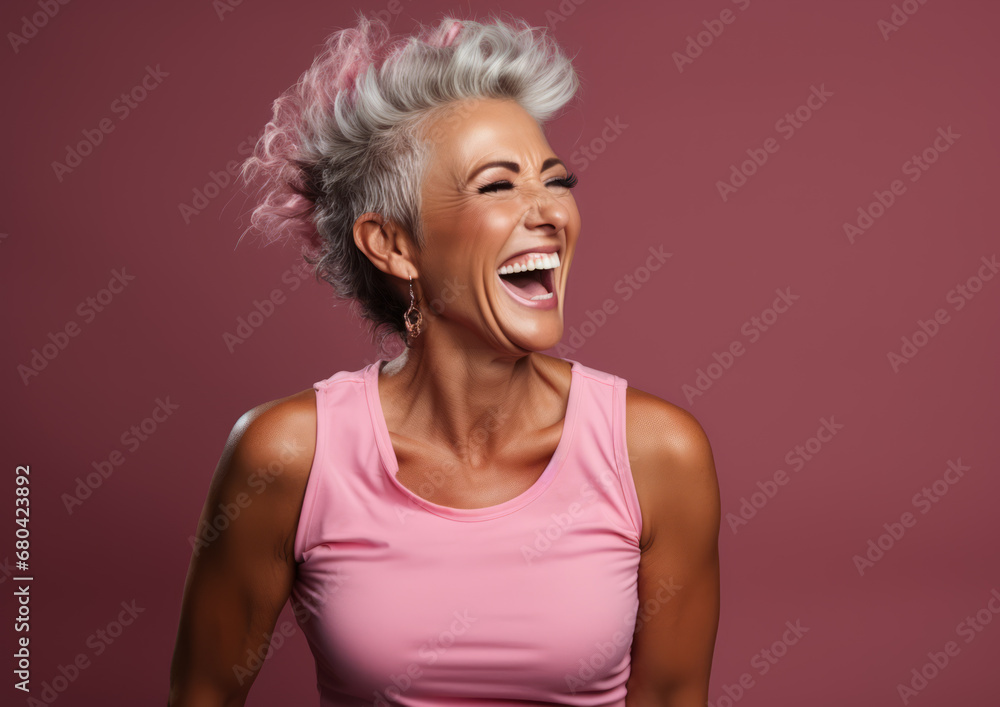 Senior Woman in Pink Senior Woman in Pink