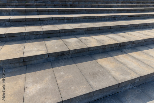 empty concrete staircase in sunny weather
