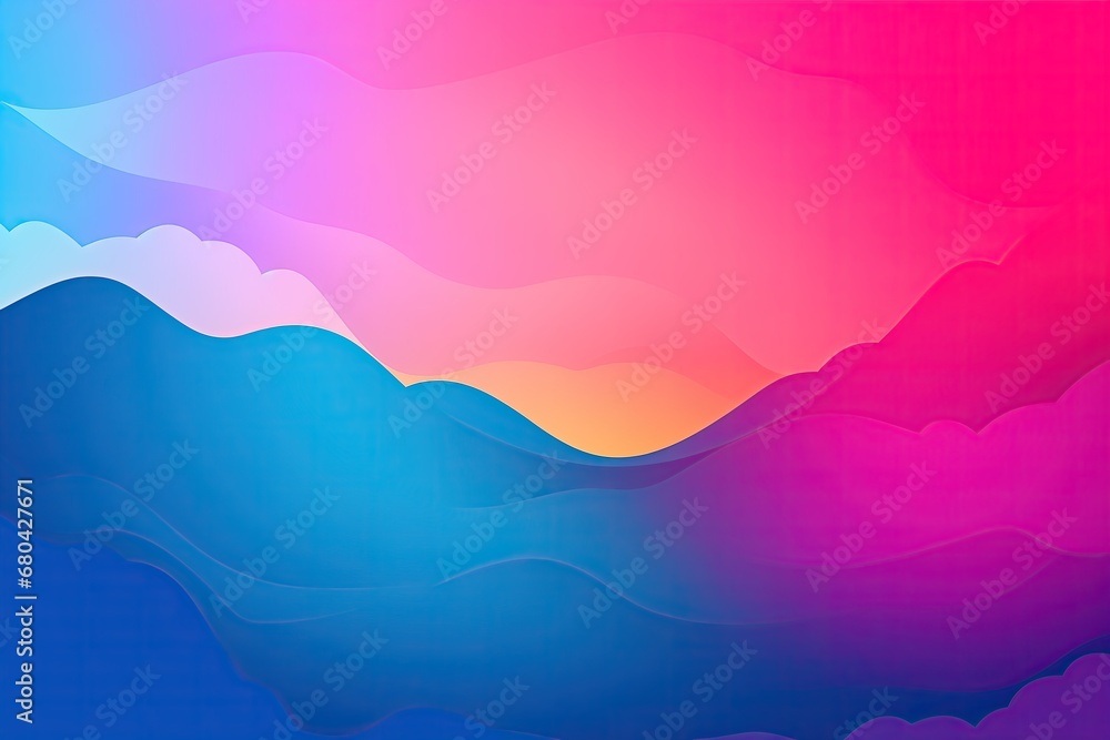 An illustration of abstract colorful waves. A wallpaper, background and banner template. A fill for backdrop. Web design. Spectrum. Canvas. Palette. Picturesque. Peach fuzz