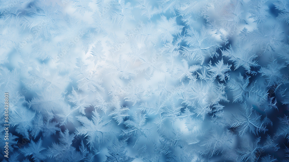 Frosty natural pattern on winter window glass, abstract winter background. Frosty natural pattern on winter window glass, abstract winter background.