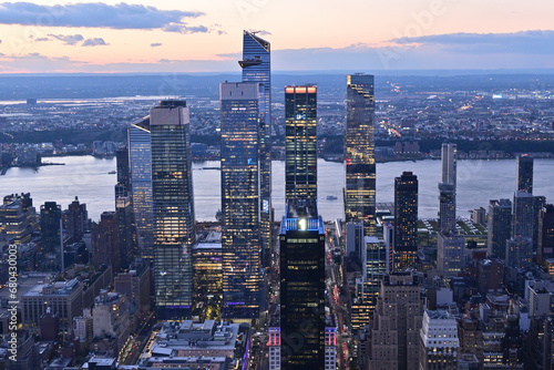 Fotografie city at night new york
