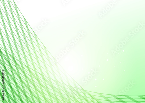 明るい緑の幾何学ウェーブ背景