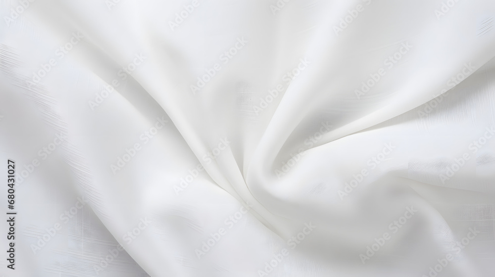 White linen fabric detailed texture with crisp weave