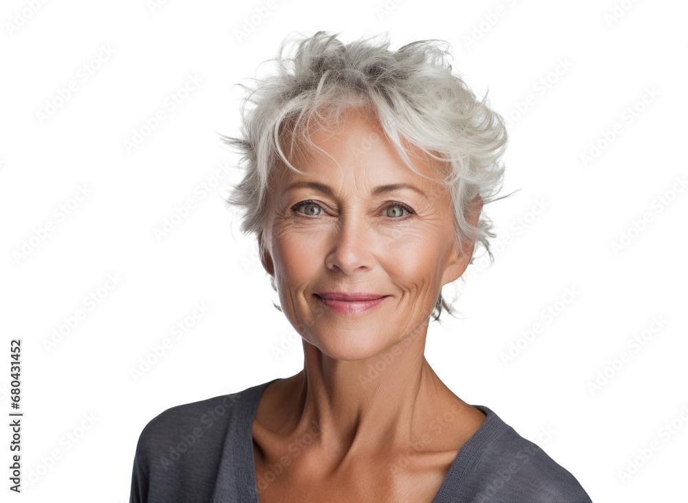 attractive older woman, png file of isolated cutout object with shadow on transparent background. attractive older woman, png file of isolated cutout object with shadow on transparent background.