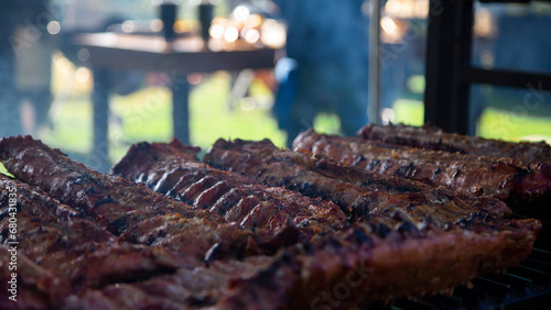 close up of pork rib