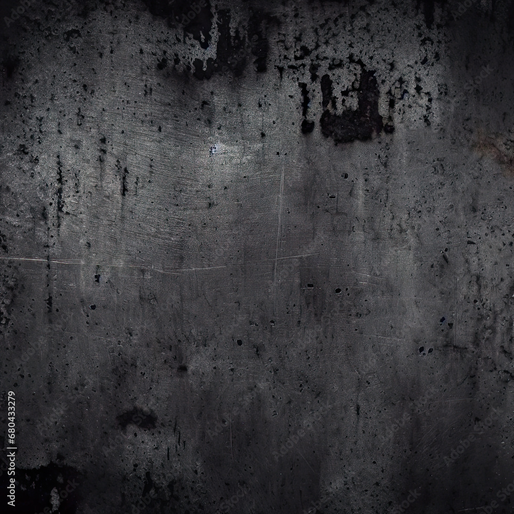 Obraz premium Grunge metal texture Close-up Dark gray and black tones Scratches and rusted areas Ideal for creating an industrial or edgy design
