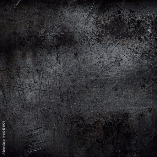 Grunge metal texture Close-up Dark gray and black tones Scratches and rusted areas Ideal for creating an industrial or edgy design © Franco di Giacomo