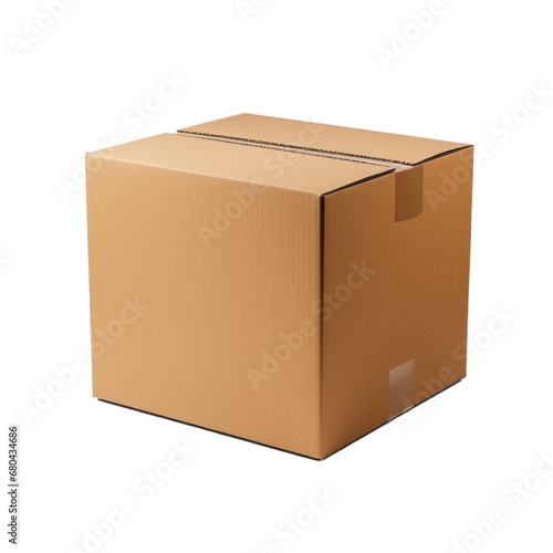 cardboard box on transparent background