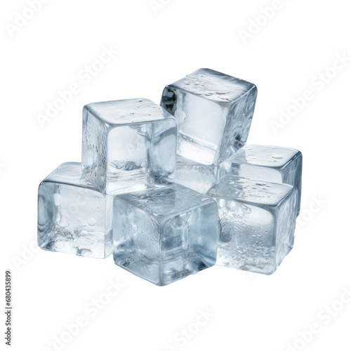 Ice Cubes on transparent background