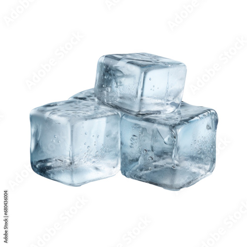 Ice Cubes on transparent background