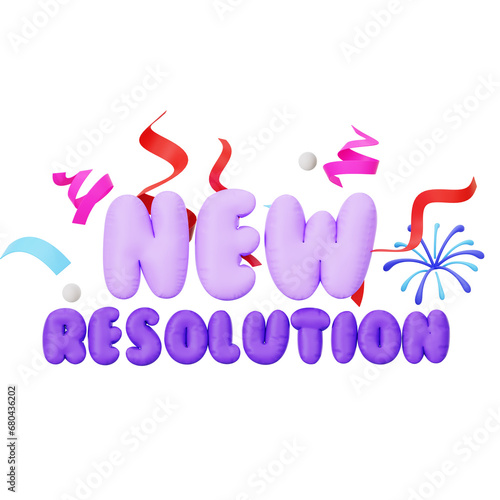 Happy new year 3d icon