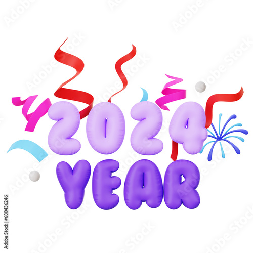 Happy new year 3d icon