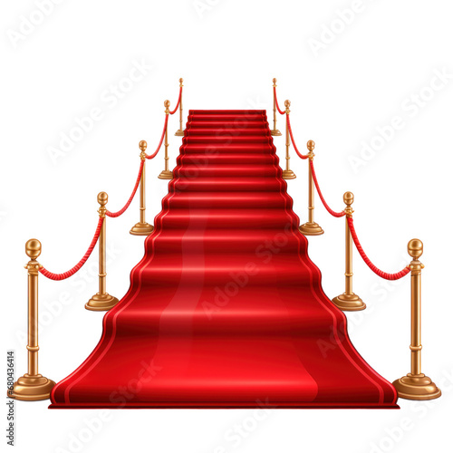 red carpet isolated on transparent background 