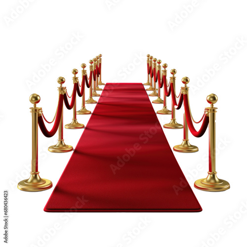 red carpet isolated on transparent background 