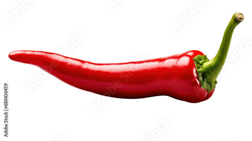 Red hot chili pepper on  transparent background