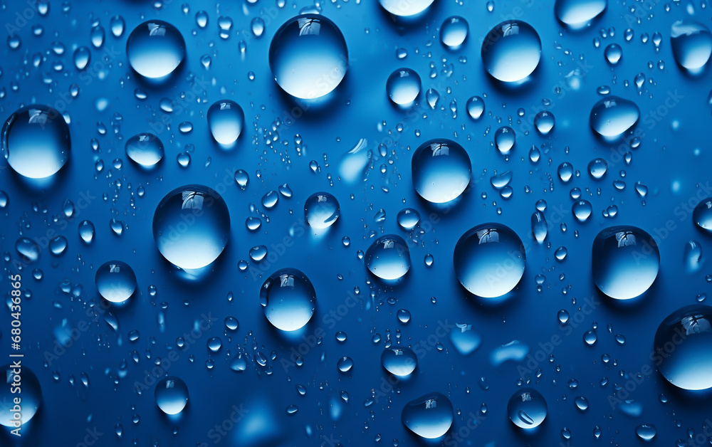 Water rain drops on blue background Water rain drops on blue background