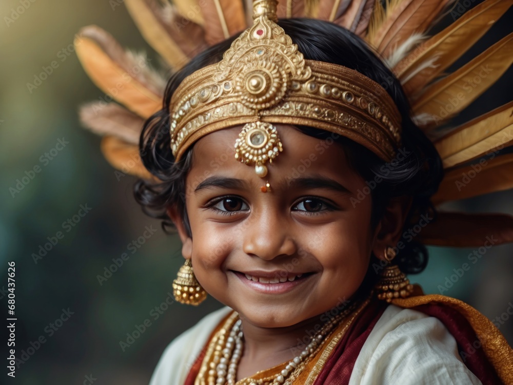 cute little indian baby in retro costume cute little indian baby in retro costume