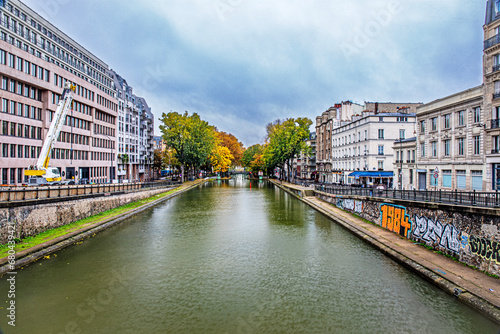 Paris in the region of canal saint martin République and buttes chaumont
