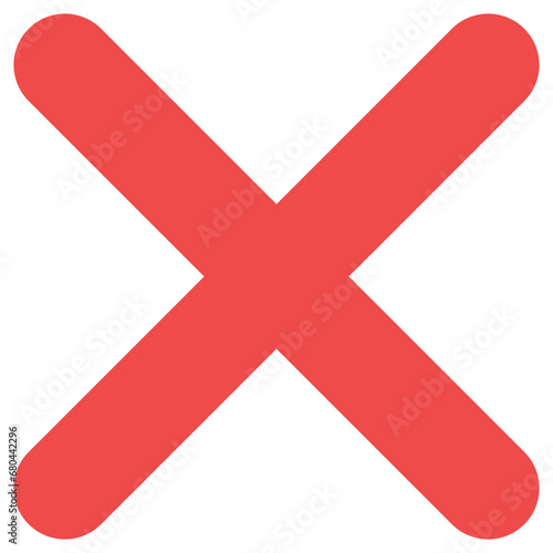 a cross icon or an incorrect symbol and is prohibited isolated on white background.