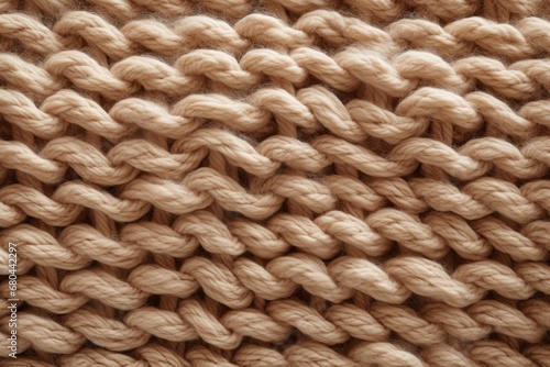A detailed close up image of a soft and cozy knitted blanket. Perfect for adding warmth and texture to any home decor or winter-themed project