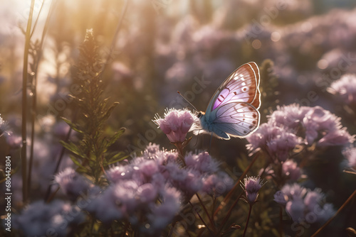 butterfly on a flower.  © D