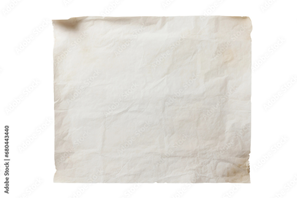 Empty Paper for Writing Isolated on a Transparent Background
