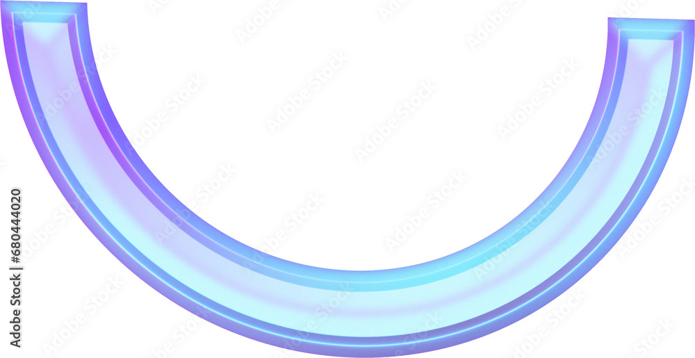 Y2k 3D curve decorative bright holographic