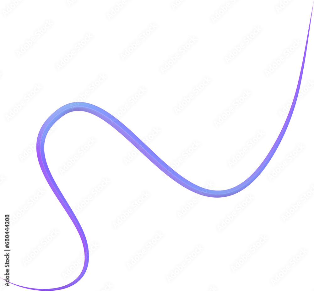 Y2k 3D line decorative bright hologram 