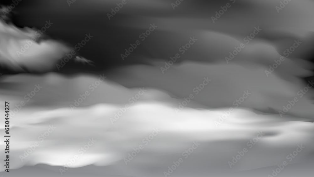 Fototapeta premium Natural background wallpaper of the dark cloudy sky