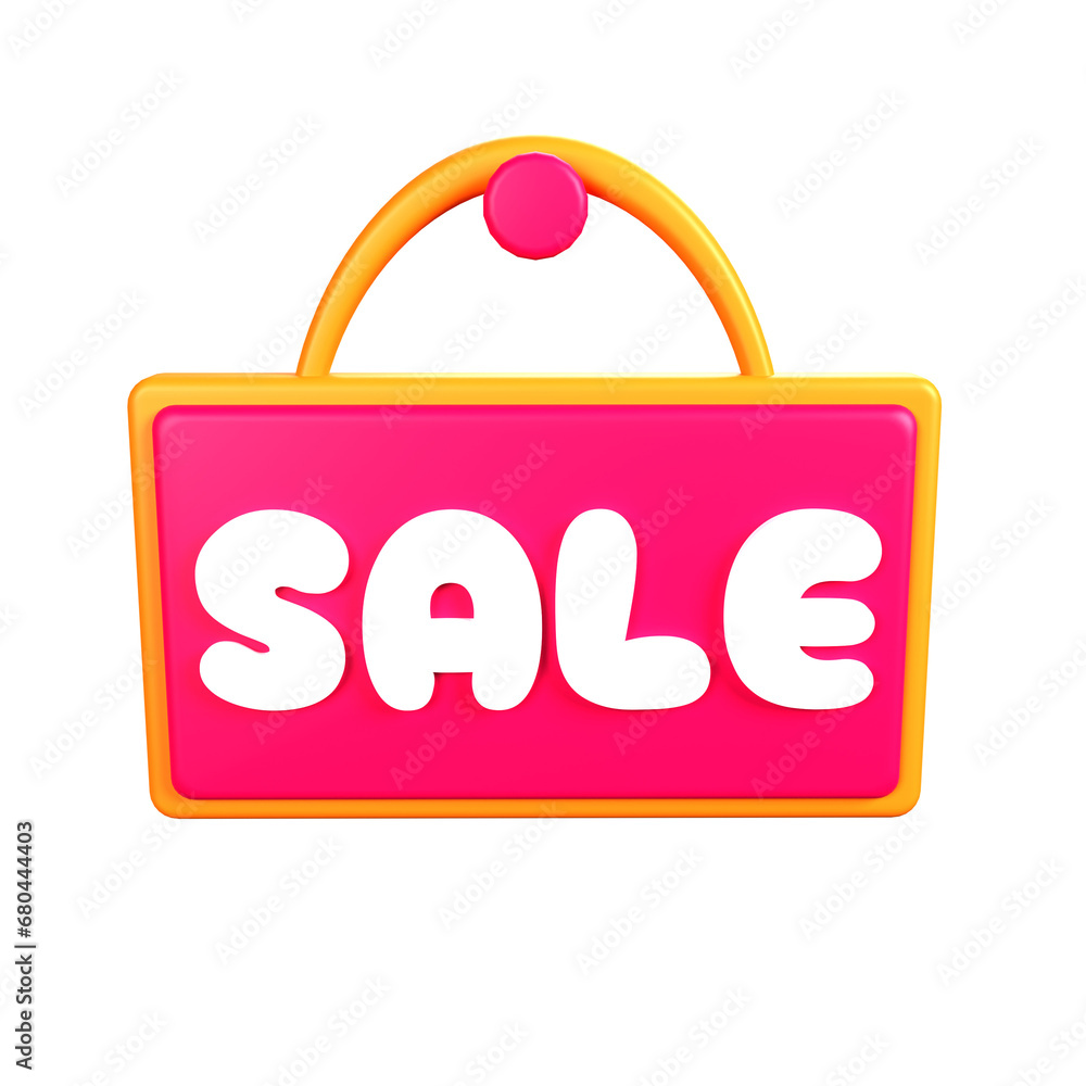 3D Rendered Sale Board Isolated on The Transparant Background 3D Rendered Sale Board Isolated on The Transparant Background