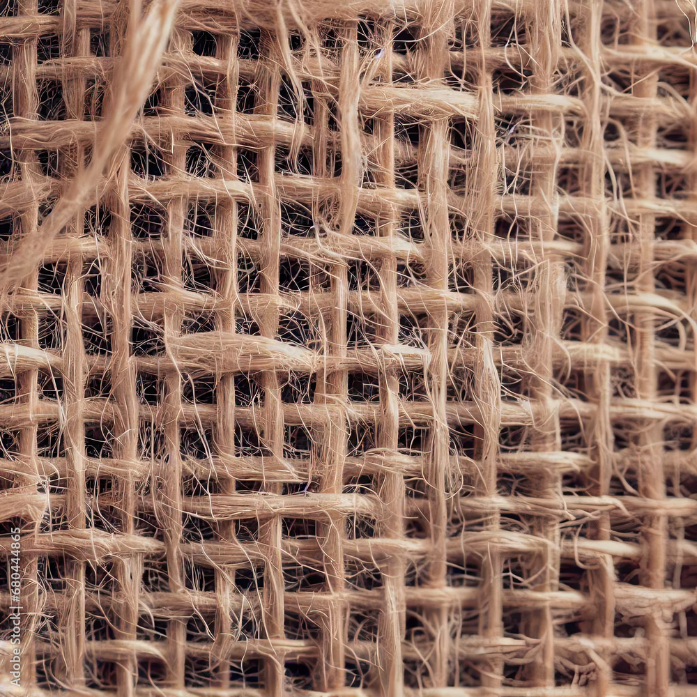 Rough burlap texture Close-up Natural beige tone Ideal for creating a rustic or organic design Rough burlap texture Close-up Natural beige tone Ideal for creating a rustic or organic design