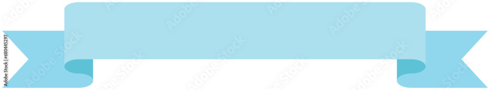 Vector illustration of Simple ribbon 2 (light blue)