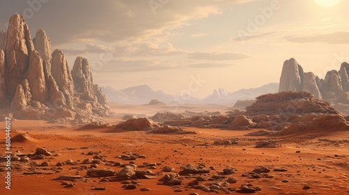 Mars exploration, concept: life on mars, copy space, 16:9