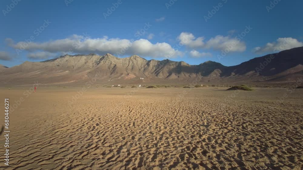 Pico de la Zarza Mountains at Playa de Cofete - Canary Islands Spain Pico de la Zarza Mountains at Playa de Cofete - Canary Islands Spain