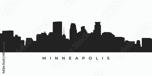 Minneapolis city skyline silhouette