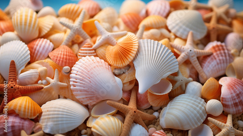 collection of sea shells close-up