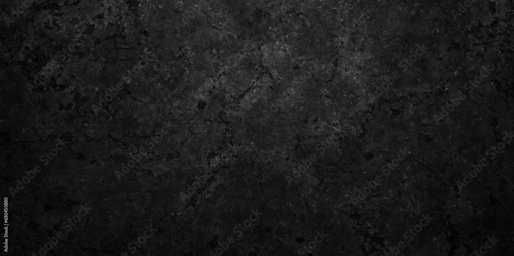 Dark Black background texture, old vintage charcoal black backdrop paper with watercolor. Abstract background with black wall surface, black stucco texture. Black gray satin dark texture luxurious.