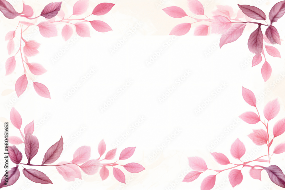 Pink foliage frame