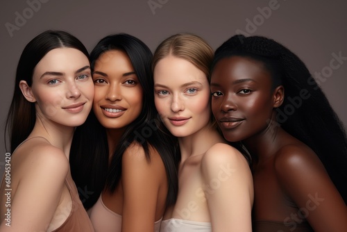 Diverse Group Of Beautiful Women With Glowing Skin