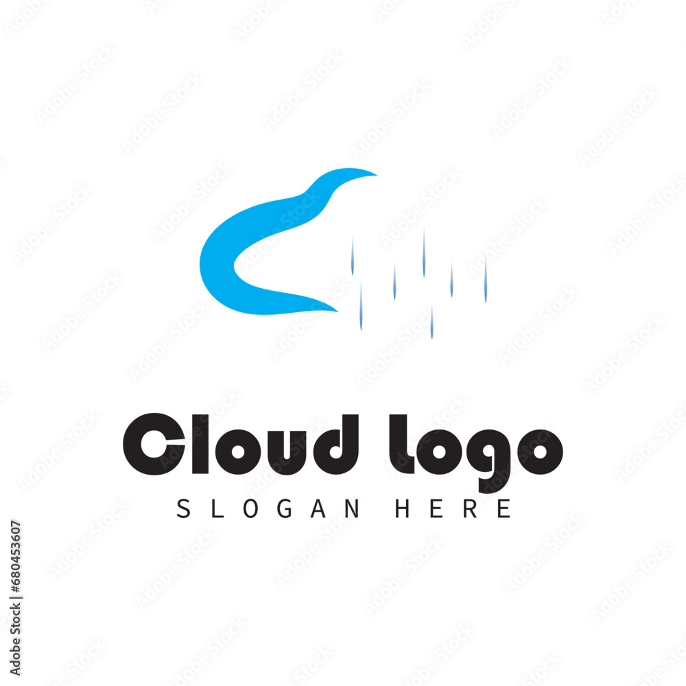 Obraz premium cloud logo vector symbol ilustrations and company bussines