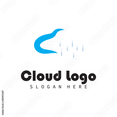 cloud logo vector symbol ilustrations and company bussines