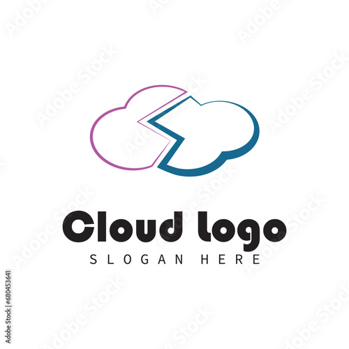 cloud logo vector symbol ilustrations and company bussines