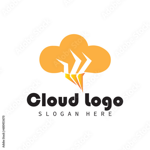 cloud logo vector symbol ilustrations and company bussines