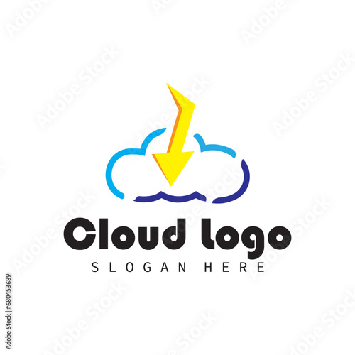 cloud logo vector symbol ilustrations and company bussines