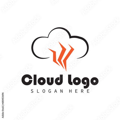 cloud logo vector symbol ilustrations and company bussines
