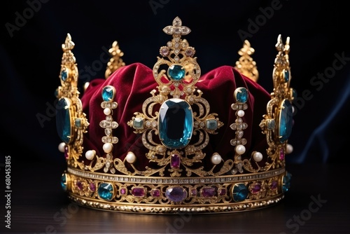 Gold King Crown With Precious Stones. Сoncept Luxury Home Decor Trends, Healthy Vegan Recipes, Diy Gardening Tips, Travel Essentials For Adventure Seekers