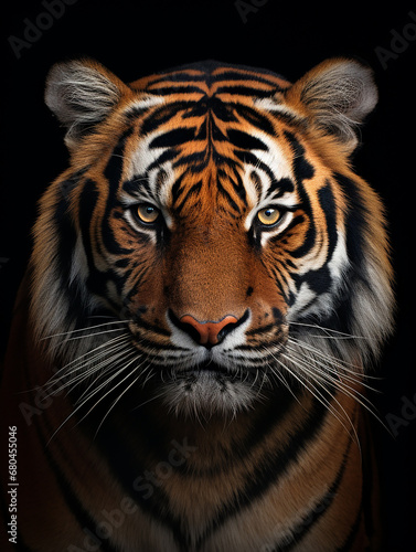 Tiger portrait. Generative AI.